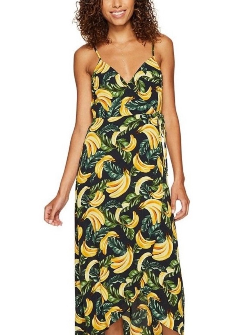 Show me your Mumu Banana Print Wrap-dress